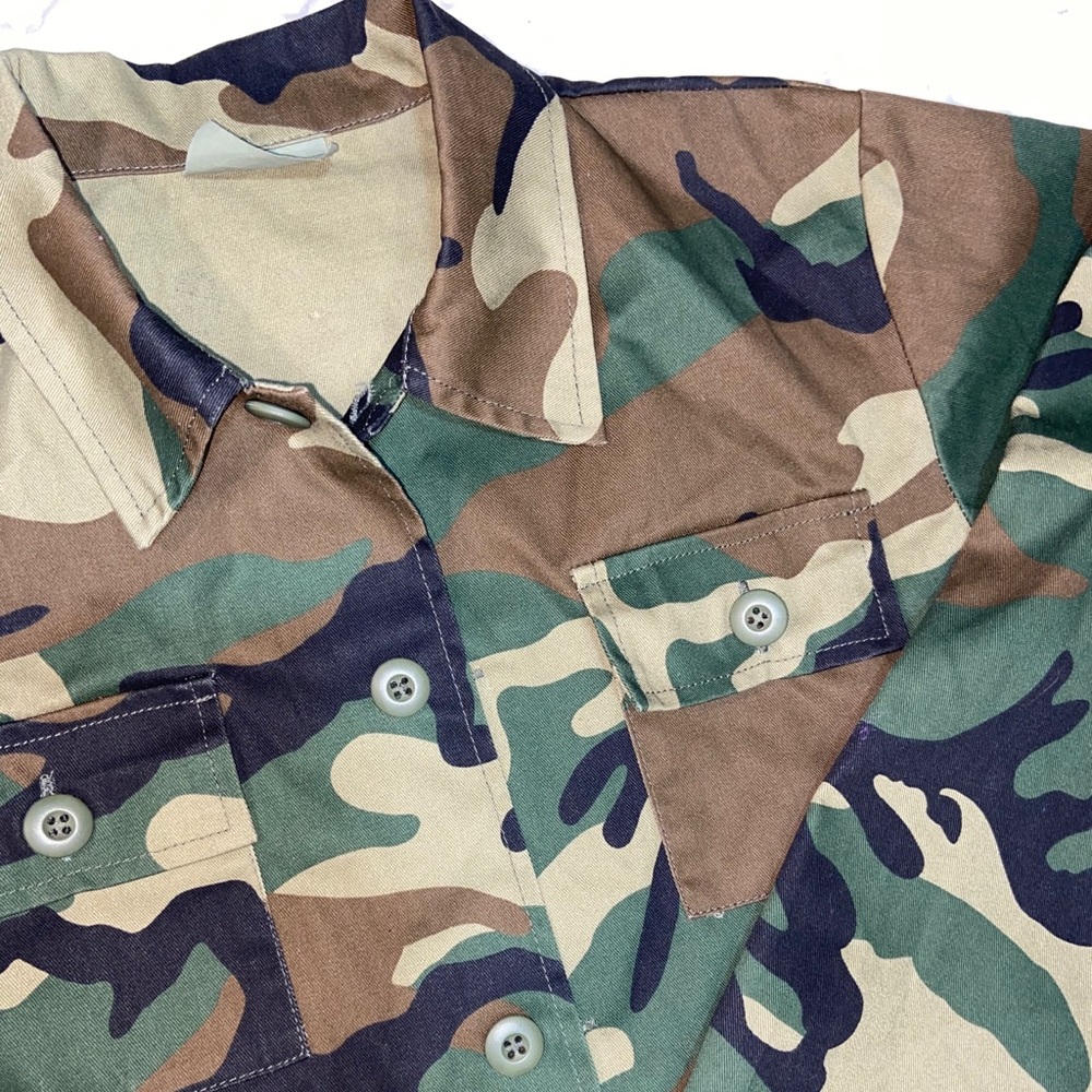 Boys Camo Button Up size 16 - Picture 2 of 7